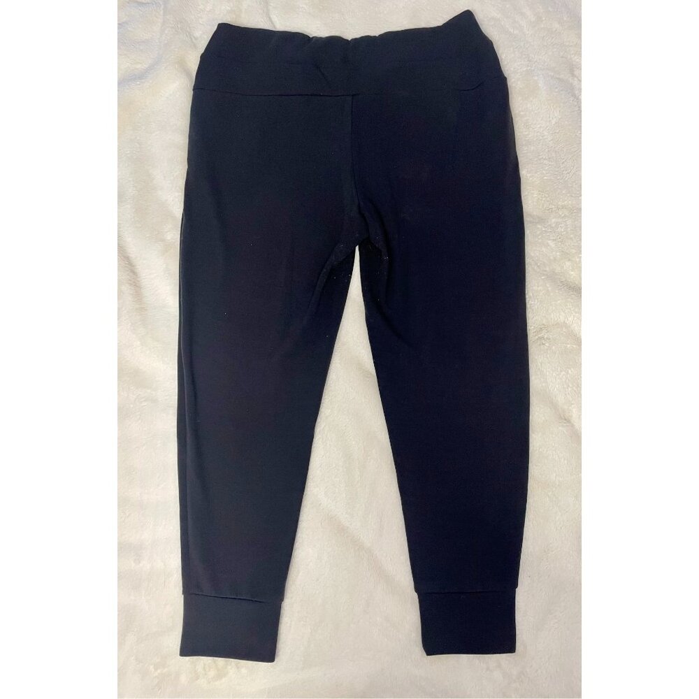 EZY Wear by CH1 Size L Black Jogger Capri Sweat Pants with Front Pockets